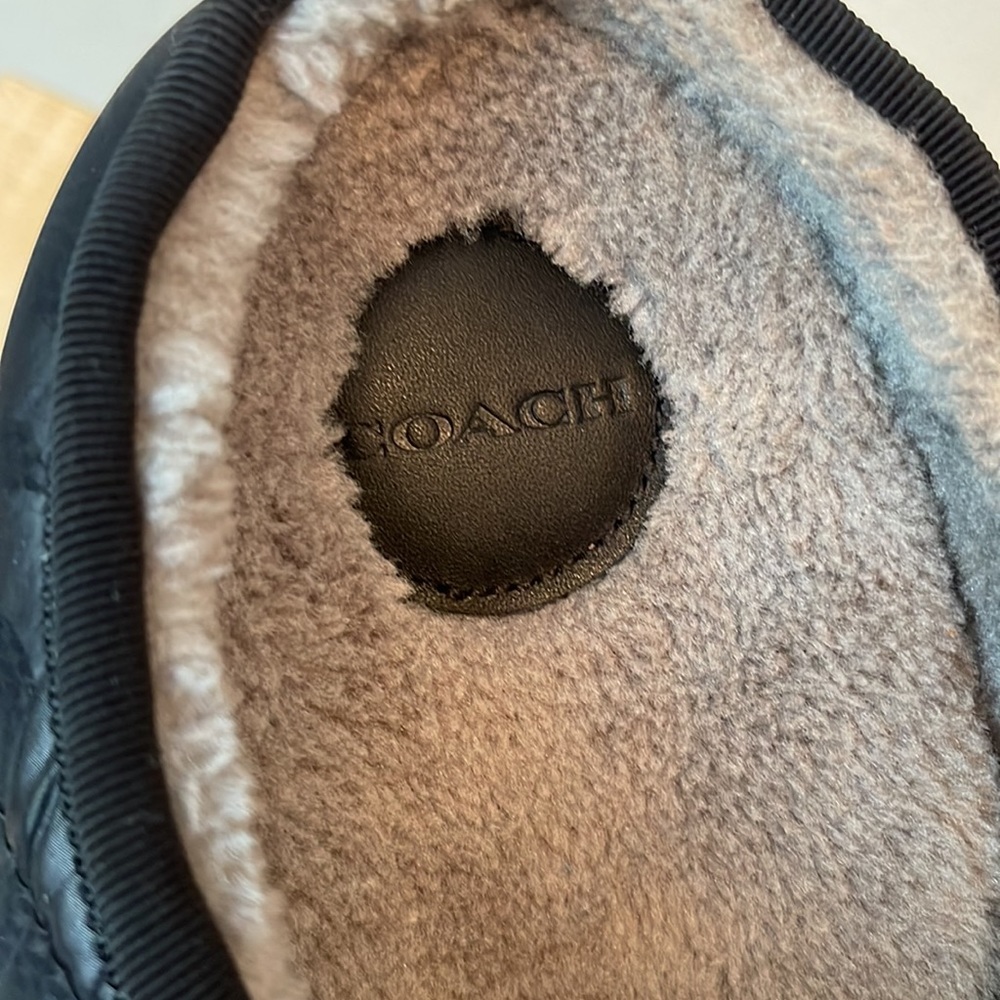 Coach Rachelle Monogram Quilted Nylon Drawstring Toggle-Slippers- 2 Colors - New - Picture 4 of 13